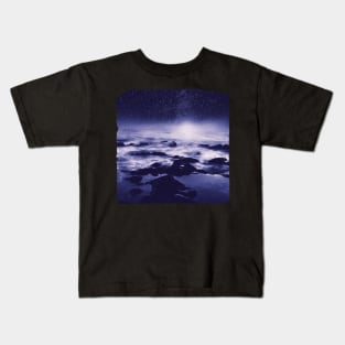 Stardust Ocean - Seascape at Night Kids T-Shirt